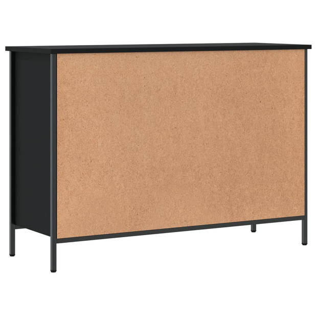 The Living Store Schoenenkast - naam - Opbergruimte voor Schoenen - 100 x 35 x 70 cm - Zwart