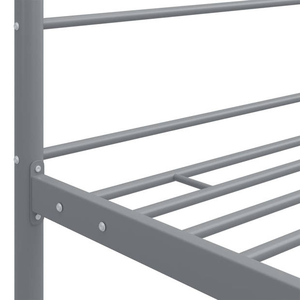 vidaXL Hemelbedframe metaal grijs 140x200 cm