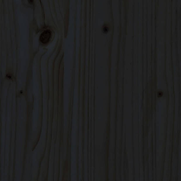 vidaXL Bedframe massief hout zwart 180x200 cm