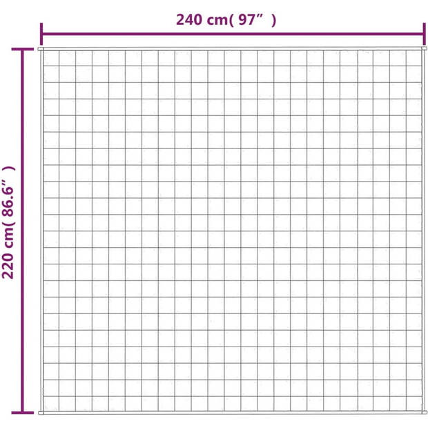 The Living Store Verzwaringsdeken - Katoen - 220x240 cm - 15 kg