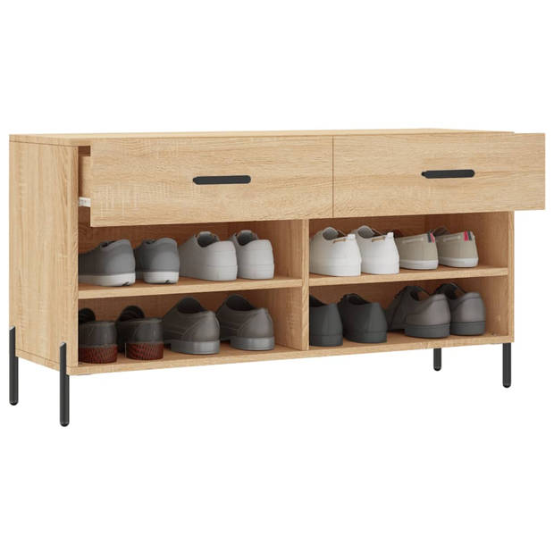 The Living Store Schoenenbank - Sonoma Eiken - 102 x 35 x 55 cm - Duurzaam materiaal