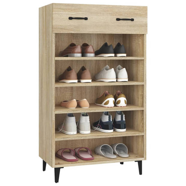 The Living Store Schoenenkast - 60 x 35 x 105 cm - Sonoma eiken