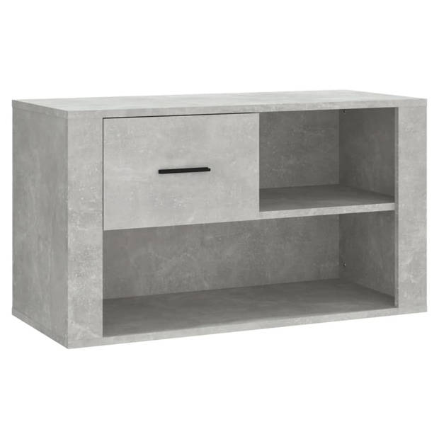 The Living Store Schoenenkast - Betongrijs - 80 x 35 x 45 cm - Voldoende opbergruimte