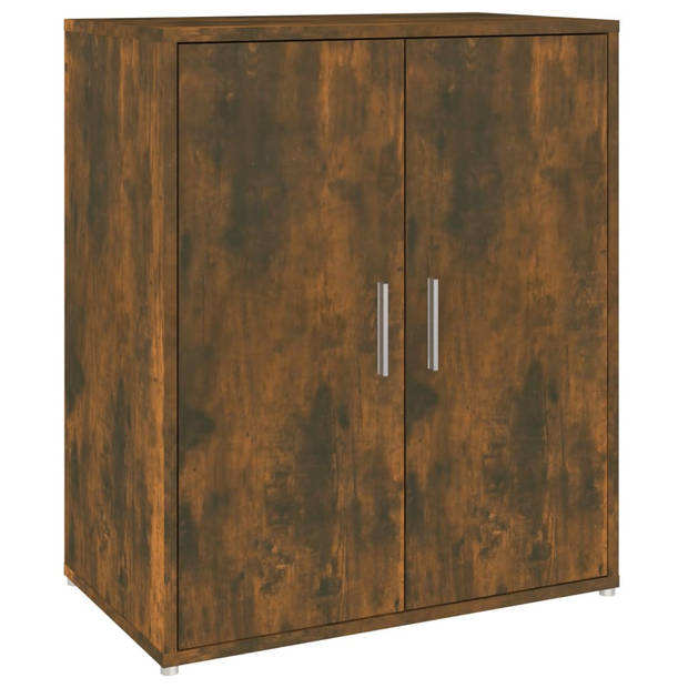 The Living Store Schoenenkast Gerookt Eiken - 60 x 35 x 70 cm - Praktisch en Elegante