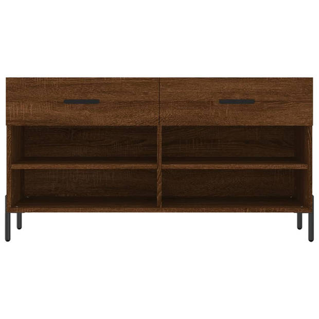 The Living Store schoenenbank Scandinavische stijl - 102 x 35 x 55 cm - bewerkt hout en ijzer