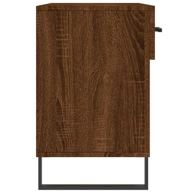 The Living Store Schoenenbank Bruineiken - Hout/IJzeren Poten - 102x35x55 cm - Opbergruimte