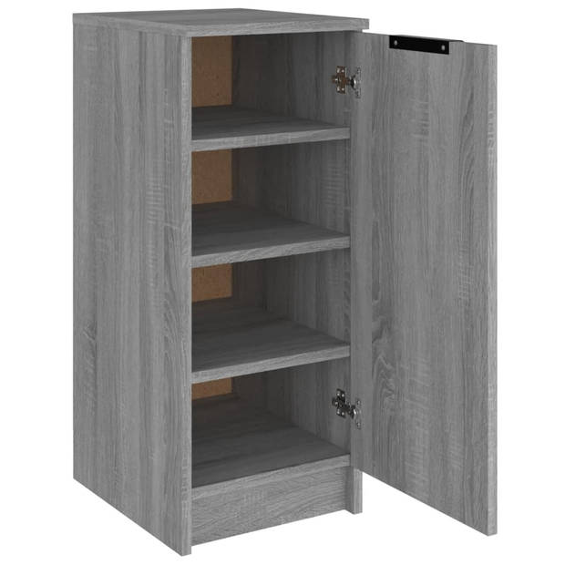 The Living Store Schoenenkast - Grijs Sonoma Eiken - 30 x 35 x 70 cm - Stevig Materiaal