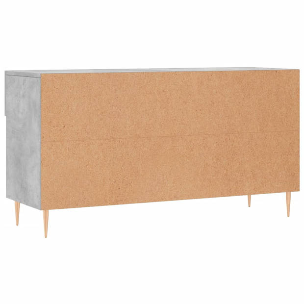 The Living Store Schoenenbank - Betongrijs - 102 x 35 x 55 cm - Met 2 lades - 4 planken