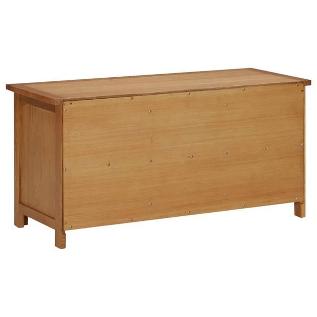 The Living Store Schoenenkast Eikenhout - 90 x 37 x 45 cm - 6 vakken