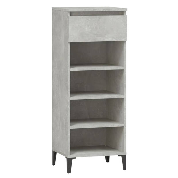 The Living Store Schoenenrek - Schoenenopberger - 40 x 36 x 105 cm - Ken- Betongrijs