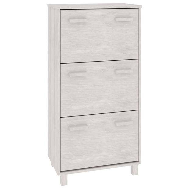 The Living Store HAMAR Schoenenkast - 59.5 x 35 x 117 cm - Wit