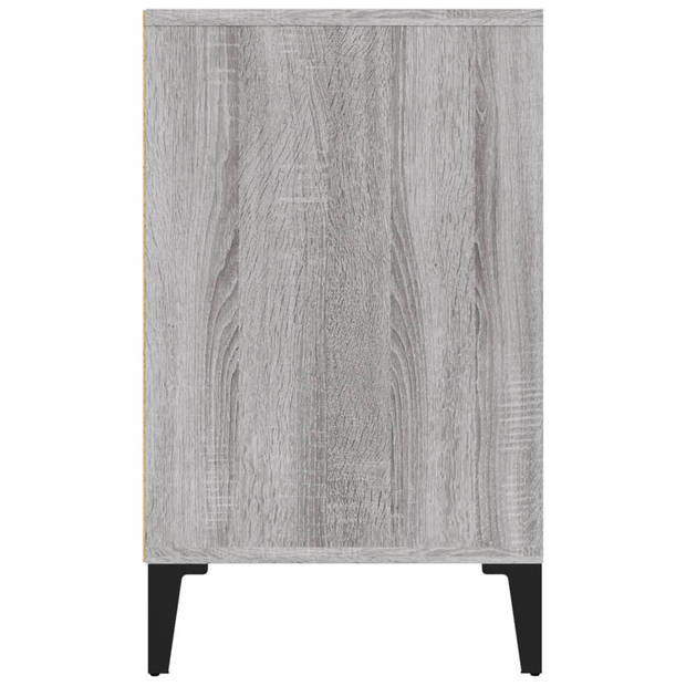 The Living Store Schoenenkast - Grijs Sonoma Eiken - 102x36x60 cm - Bewerkt hout en metaal