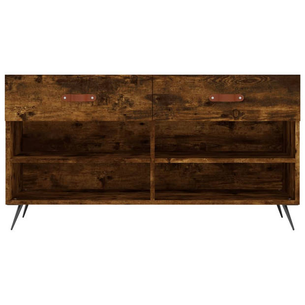 The Living Store Schoenenbank - Trendy en praktisch - Opbergruimte - 102 x 35 x 55 cm - Gerookt eiken