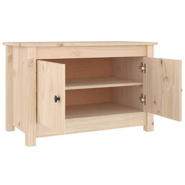 The Living Store Schoenenkast 70x38x45-5 cm massief grenenhout - Schoenenkast