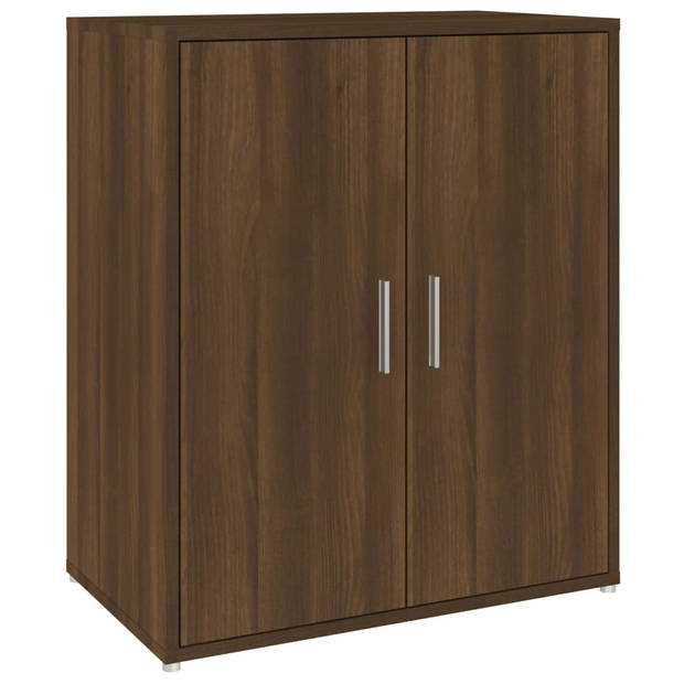 The Living Store Schoenenkast Bruineiken 60 x 35 x 70 cm - praktisch en elegant