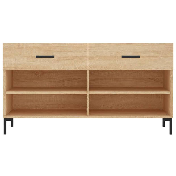 The Living Store Schoenenbank - Sonoma Eiken - 102 x 35 x 55 cm - Duurzaam houten materiaal