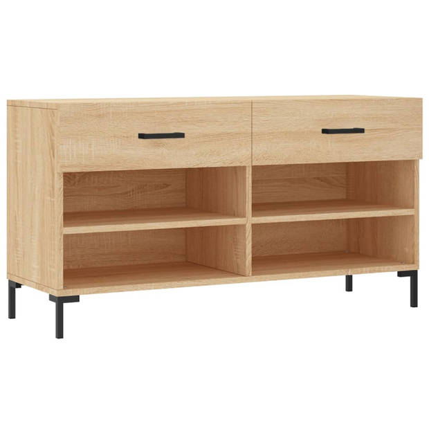 The Living Store Schoenenbank - Sonoma Eiken - 102 x 35 x 55 cm - Duurzaam houten materiaal