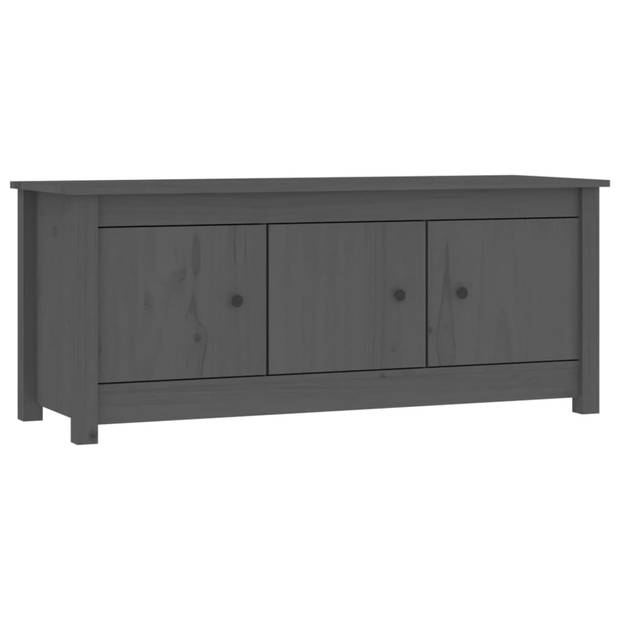 The Living Store Schoenenkast Grenenhout - Grijs - 110 x 38 x 45.5 cm