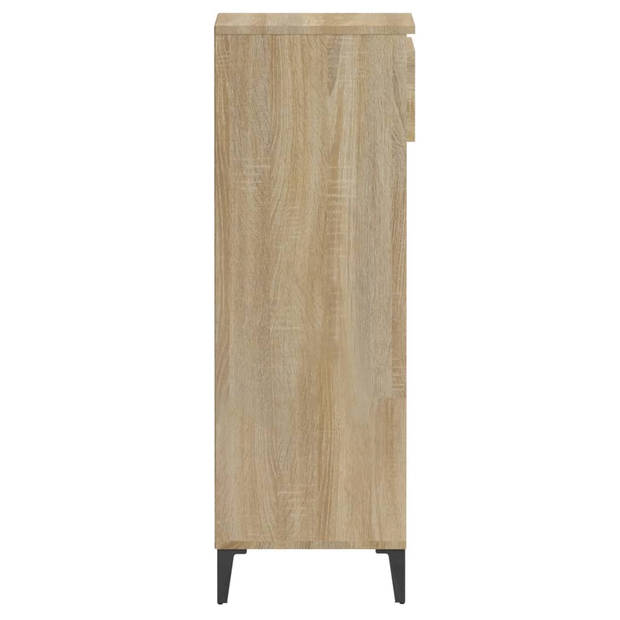 The Living Store Schoenenrek - Sonoma eiken - 40 x 36 x 105 cm - Duurzaam hout en metaal