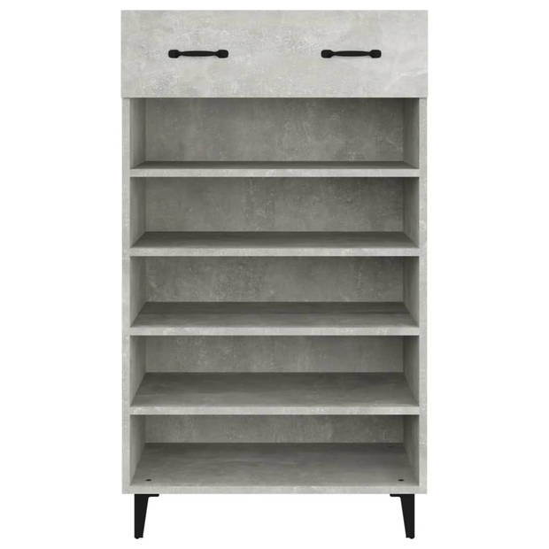 The Living Store Schoenenkast - Betongrijs - 60 x 35 x 105 cm - Stevig materiaal