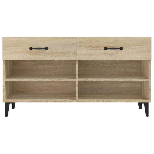 The Living Store Schoenenkast - Sonoma Eiken - 102x35x55 cm - Stevig materiaal