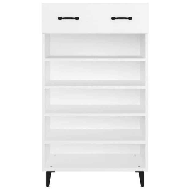 The Living Store Schoenenkast - Wit - 60 x 35 x 105 cm - Hoge kwaliteit - Voldoende opbergruimte