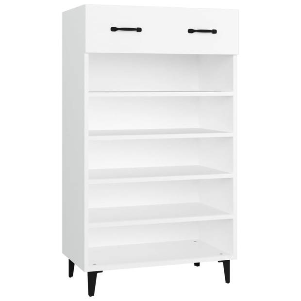 The Living Store Schoenenkast - Wit - 60 x 35 x 105 cm - Hoge kwaliteit - Voldoende opbergruimte