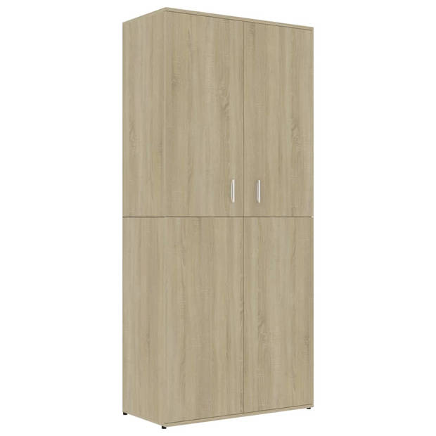 The Living Store Schoenenkast - Sonoma Eiken - 80 x 39 x 178 cm - 6 schappen