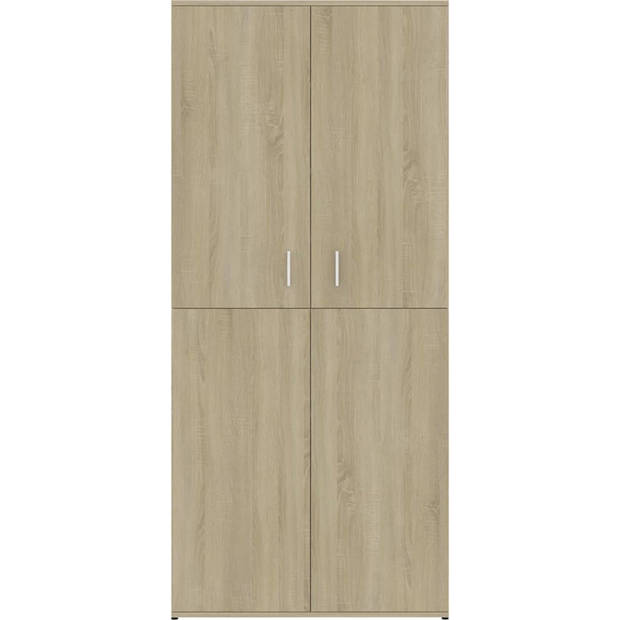 The Living Store Schoenenkast - Sonoma Eiken - 80 x 39 x 178 cm - 6 schappen