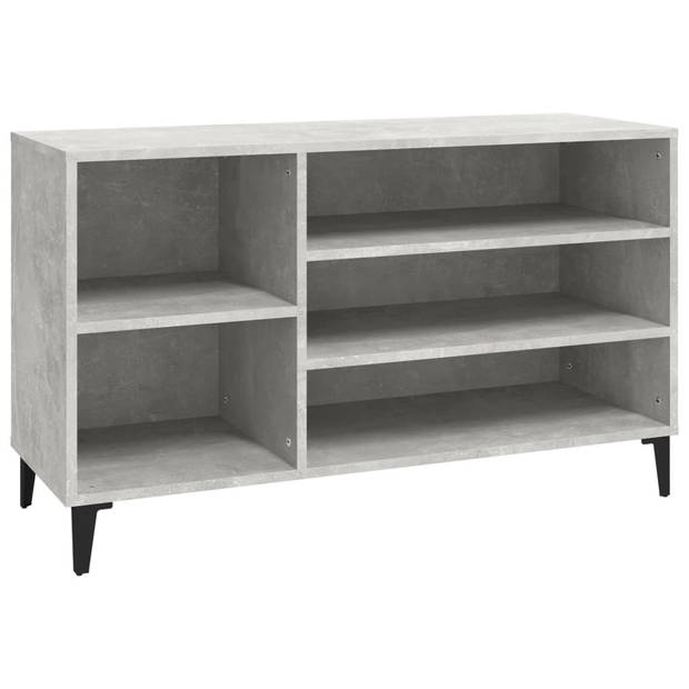 The Living Store Schoenenkast - Betongrijs - 102 x 36 x 60 cm