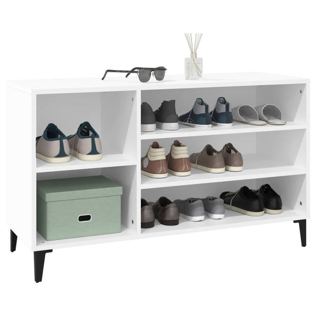 The Living Store Schoenenkast - Elegant - 102 x 36 x 60 cm - Wit