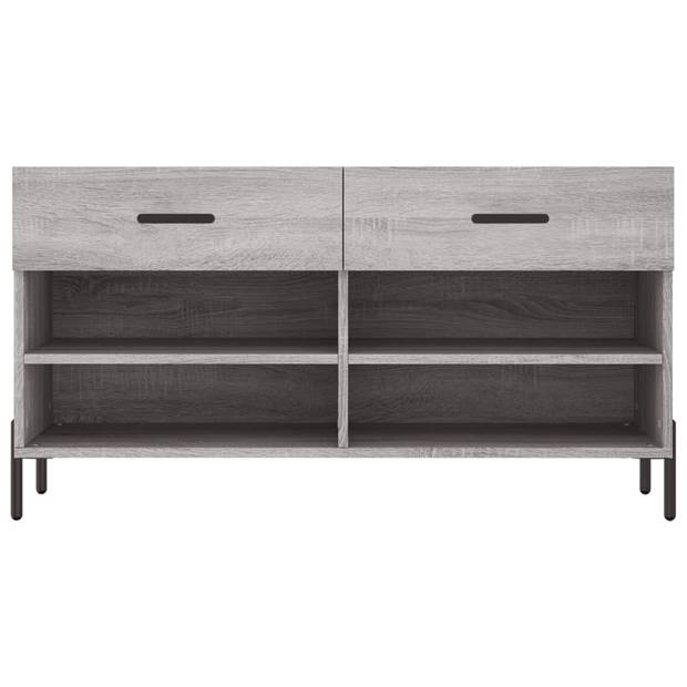 The Living Store Schoenenbank - Grijs Sonoma Eiken - 102 x 35 x 55 cm - Trendy en praktisch