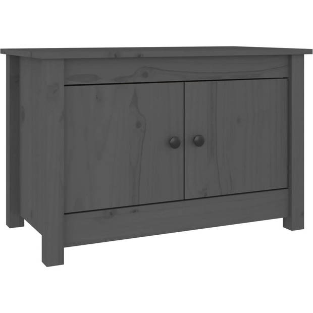 The Living Store Schoenenkast - Grijs - 70 x 38 x 45.5 cm - Massief Grenenhout