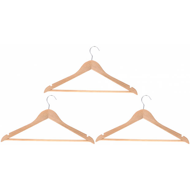 Non-Branded kledinghanger 45 x 24 cm hout blank 3 stuks
