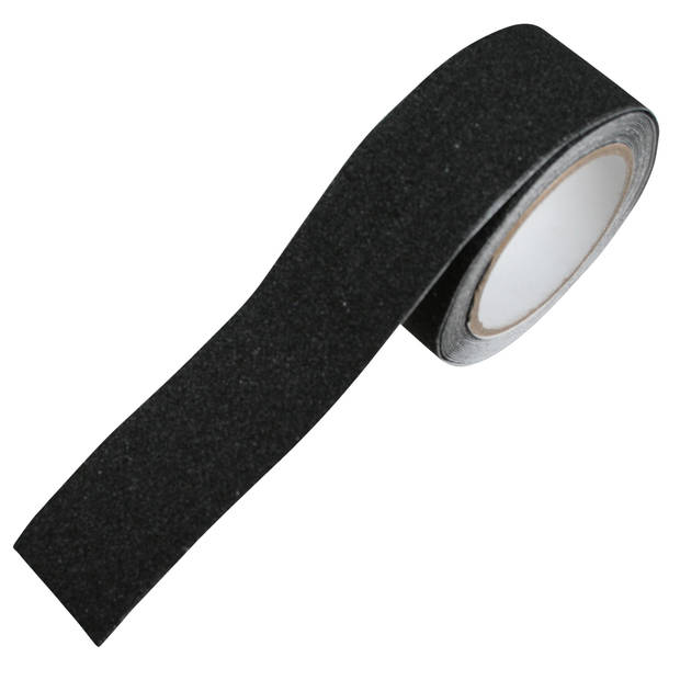 2x stuks antislip strip / sticker op rol zwart 50 mm x 5 meter - Tape (klussen)