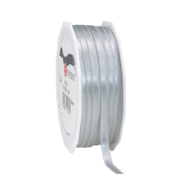 Cadeaulint/sierlint Satijn - 0.6 cm x 50 meter - grijs - cadeaus - Cadeaulinten