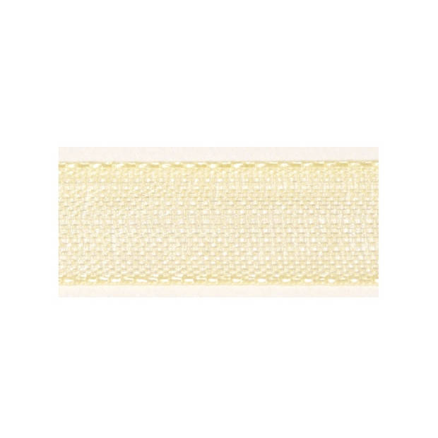 Rayher Hobby decoratie organza sierlint - creme wit - 1,5 cm/15 mm x 10 meter - Cadeaulint satijnlint - Cadeaulinten