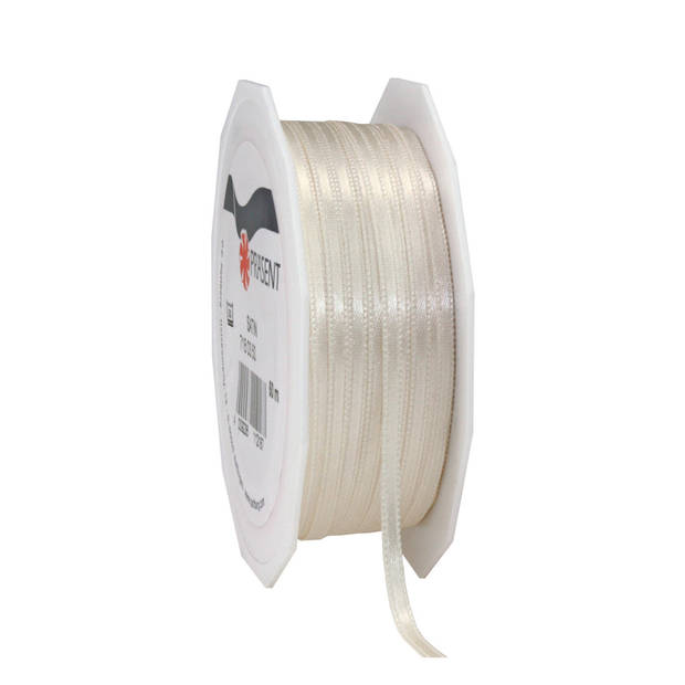 Cadeaulint/sierlint Satijn - 0.3 cm x 50 meter - Beige - cadeaus - Cadeaulinten