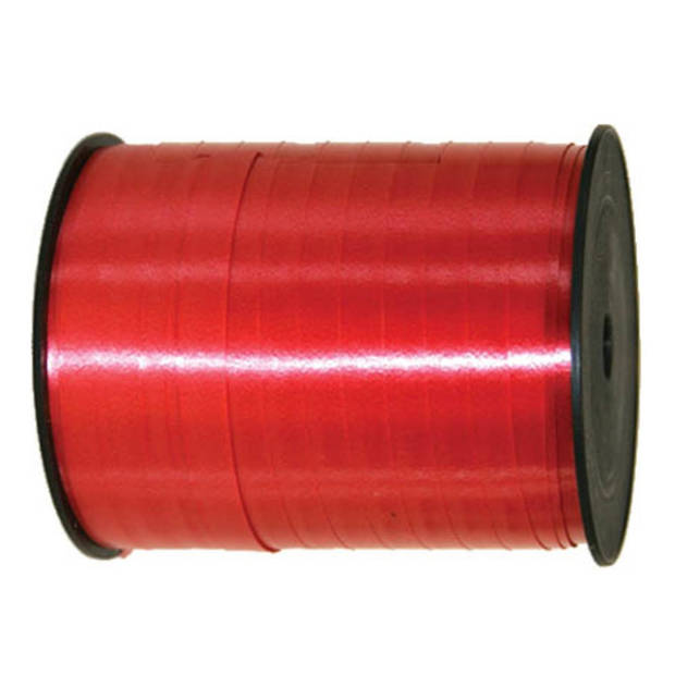 2x rollen cadeaulint/sierlint in de kleur rood 5 mm x 500 meter - Cadeaulinten