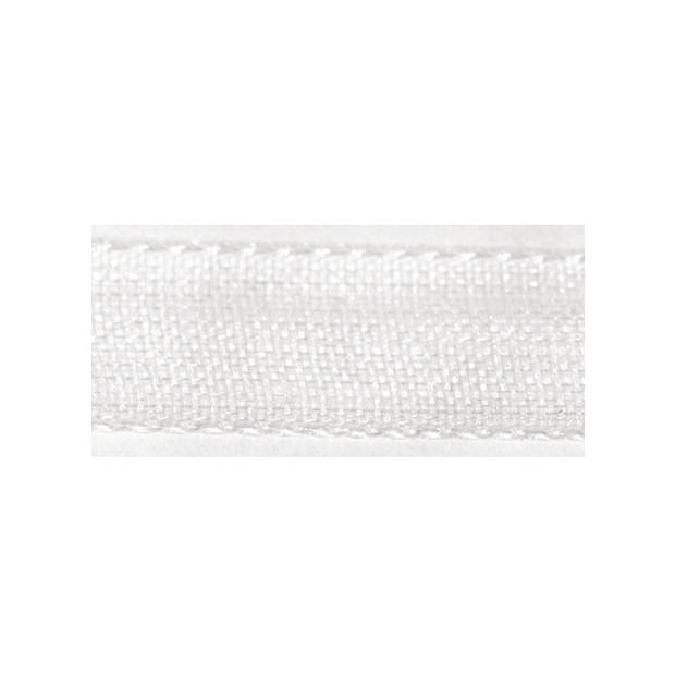 1x Witte organzalint rollen 1,5 cm x 10 meter cadeaulint/kadolint verpakkingsmateriaal - Cadeaulinten