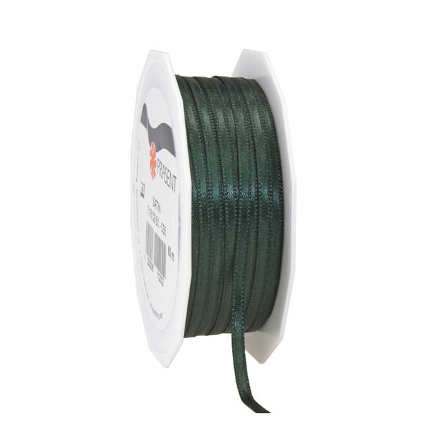 Cadeaulint/sierlint Satijn - 0.3 cm x 50 meter - Donker Groen - cadeau - Cadeaulinten