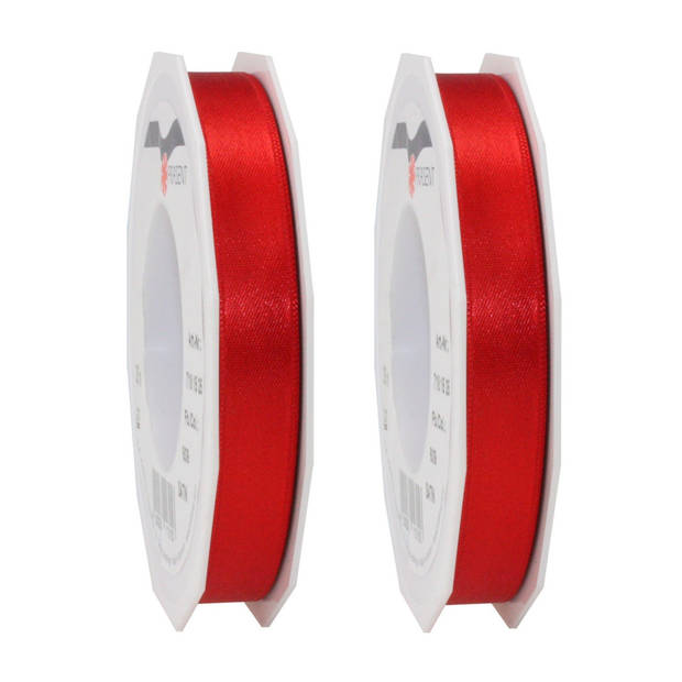 Cadeaulint/sierlint Satijn - 1.5 cm x 25 meter - Rood - cadeaus - Cadeaulinten