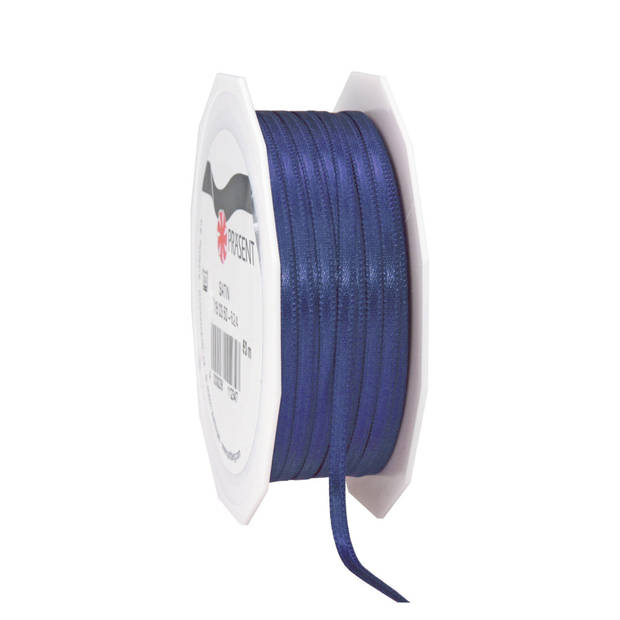 Cadeaulint/sierlint Satijn - 0.3 cm x 50 meter - Donker Blauw - cadeau - Cadeaulinten