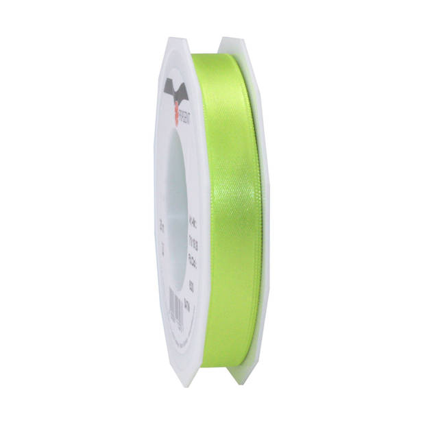 Cadeaulint/sierlint Satijn - 1.5 cm x 25 meter - lime groen - cadeaus - Cadeaulinten