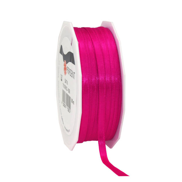 Cadeaulint/sierlint Satijn - 0.6 cm x 50 meter - fuchsia - cadeaus - Cadeaulinten