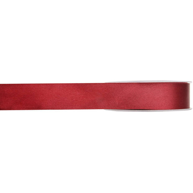 Cadeau sierlint satijn - bordeaux rood - 1 cm x 25 meter - Cadeaulint - Cadeaulinten