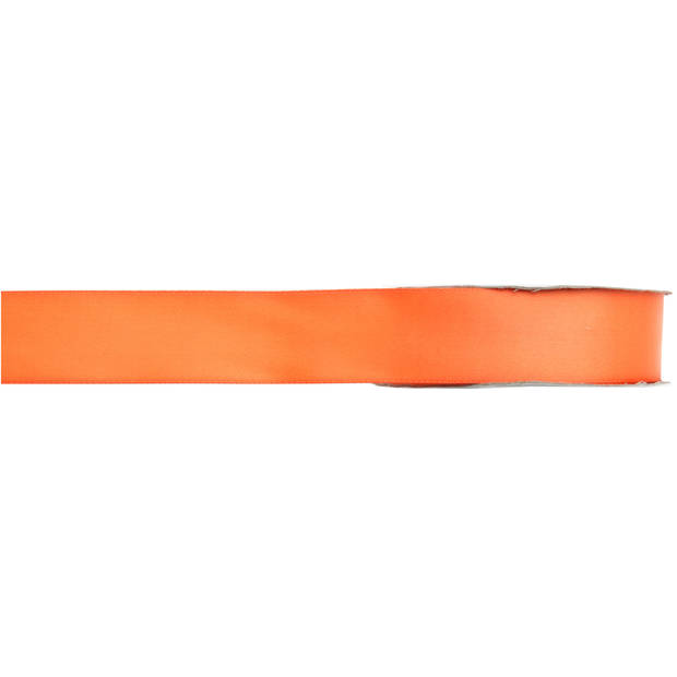 Cadeau sierlint satijn - oranje - 1 cm x 25 meter - Cadeaulint - Cadeaulinten