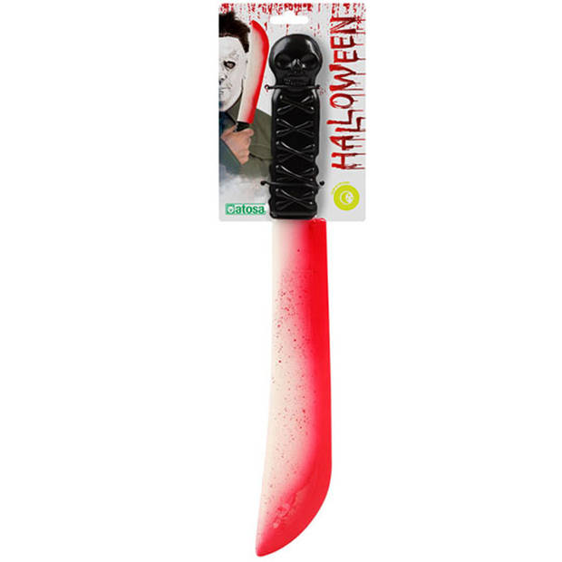 Grote machete/mes - plastic - 41 cm - Halloween verkleed wapens accessoires - Verkleedattributen