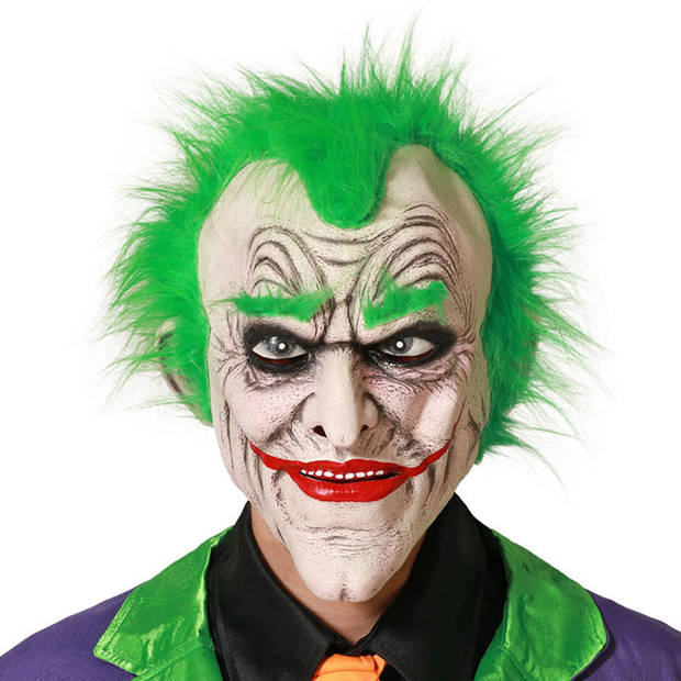 Horror clown masker - latex - volwassenen - The Joker - verkleed accessoires - Verkleedmaskers