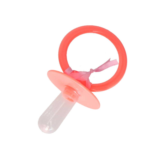 Jumbo grote verkleed fopspeen roze - 13 cm - Verkleedattributen